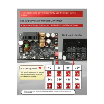  Регулируемый источник питания постоянного тока Постоянное напряжение Поддержание постоянного тока 20 А / 1200 Вт Понижающий модуль