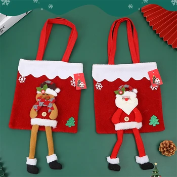 Рождественские подарочные сумки Санта-Клаус Лось Рождественская елка Конфеты Сумки Рождественские украшения для дома Loot Bag Новогодние сумки для вечеринок Favor