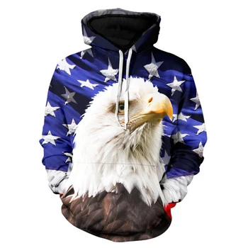 США Толстовки с флагом Американские звезды в полоску Толстовки 3D-печатные пуловеры унисекс хип-хоп толстовки с капюшоном повседневные спортивные костюмы одежда y2k Топ
