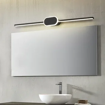 Современный светодиодный настенный светильник для ванной комнаты Vanty Lamps Зеркало Фара Алюминий Минималистичная линия Стена Scomce Светильник Блеск