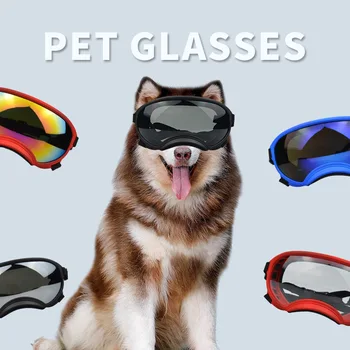  Товары для домашних животных Средние и большие собаки Прохладные Водонепроницаемые Ветрозащитные Снегостойкие УФ Солнцезащитные очки Военные Собаки Тактические очки