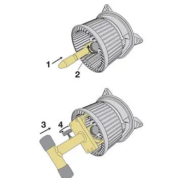  Установка двигателя вентилятора кондиционера Инструмент для ремонта двигателя вентилятора нагревателя, совместимый с LandRover