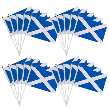 Шотландия Развевающийся флаг Спорт Портативный патриотический украшение Вечеринка Маленькие шотландские флаги