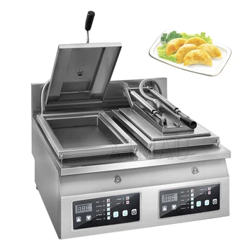  Электрическая машина для жарки пельменей Коммерческая машина для приготовления пельменей на сковороде Жареный картофель фри