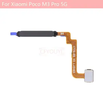  для Xiaomi Redmi Note 10 5G / Poco M3 Pro 5G Кнопка питания Датчик отпечатков пальцев Гибкий кабель Запчасти для ремонта