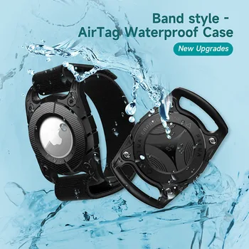 для отслеживающих Airtag часов с тремя водонепроницаемыми чехлами, водонепроницаемым защитным чехлом с ремешком из ТПУ