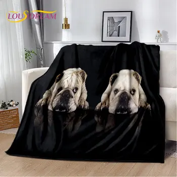 мультяшный французский питбультерьер собака домашнее животное мягкое плюшевое одеяло,фланелевое одеяло бросок одеяло для гостиной, спальни, кровати, дивана, чехла для пикника