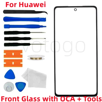  передний стеклянный экран + OCA для Huawei P20 P30 P40 P50 P60 Lite Pro Plus P Smart Внешний ЖК-объектив сенсорного дигитайзера + сменные комплекты
